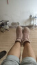 COZY STEPS可至女士秋冬撞色羊皮毛一體高幫靴厚底保暖防寒雪地靴 復古煙粉+暖意灰白 39 曬單實(shí)拍圖