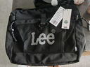 Lee斜挎包男大容量郵差包女學(xué)生斜挎書(shū)包通勤潮牌單肩包輕便挎包背包 曜石黑 曬單實(shí)拍圖