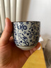 和風(fēng)四季復古釉下彩陶瓷茶杯功夫茶具下午茶家用水杯餐廳擺臺杯子茶壺 小號青花茶杯（100ml） 曬單實(shí)拍圖