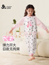 久歲伴可愛(ài)點(diǎn)兒童連體睡衣女童春秋季睡袋家居服薄款大童長(cháng)袖防著(zhù)涼護肚 白色/萌兔 （425014） 110 參考身高100-110 曬單實(shí)拍圖