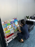全品屋書(shū)架兒童書(shū)桌落地一體靠墻繪本架置物架移動(dòng)書(shū)柜簡(jiǎn)易寶寶玩具收納 【90cm】4書(shū)架+2收納架+3收納盒 曬單實(shí)拍圖