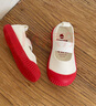 TOPSTAR兒童帆布鞋女童男童小白鞋幼兒園室內鞋寶寶軟底鞋子童鞋 紅色 25 曬單實(shí)拍圖