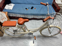 飛鴿（FLYING PIGEON）自行車(chē)成人通勤車(chē)自行車(chē)學(xué)生單車(chē)成人自行車(chē)通勤自行車(chē)女士自行車(chē) 標配奶油米|單速|(zhì)輻條輪+禮包 24寸適合150-170cm 曬單實(shí)拍圖