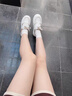 UNITESWAY小白鞋女2025秋季新款牛皮百搭休閑鞋女時(shí)尚簡約通勤舒適軟底女鞋 白色【皮面】 35 曬單實(shí)拍圖