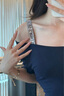 維多利亞的秘密（Victoria's Secret）夏季經(jīng)典水鉆Logo肩帶聚攏無痕文胸內(nèi)褲性感內(nèi)衣禮物套裝送禮 耀夜流光-薄款 80B (36B)+M 曬單實(shí)拍圖