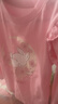 真維斯女童t恤純棉長(cháng)袖春秋款兒童圓領(lǐng)打底衫可愛(ài)薄款上衣女孩秋裝 粉 J彎月櫻花 120 曬單實(shí)拍圖