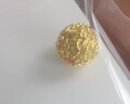 賽菲爾黃金轉運珠吊墜古法足金核桃珠裸珠配件手串珠金豆 裸珠 約0.7克 曬單實(shí)拍圖