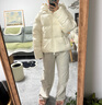 森馬（Semir）羽絨服女冬90絨子短款三防花苞帽25高蓬防風(fēng)連帽外套109725113028 曬單實(shí)拍圖