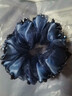 皇家莎莎發(fā)飾發(fā)圈串珠布藝頭花韓國頭飾手工花朵發(fā)繩盤(pán)發(fā)馬尾頭繩 藍色BE 曬單實(shí)拍圖