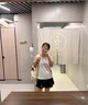 YONEX尤尼克斯羽毛球服舒適透氣2102825BCR運動(dòng)女短袖短裙套裝白色O 曬單實(shí)拍圖