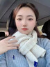TKHE圍巾女針織短圍巾秋冬新款純色百搭交叉小圍脖韓版ins風(fēng)保暖脖套 【燕麥米】針織圍巾 66*25CM丨親膚柔軟丨舒適保暖 曬單實(shí)拍圖