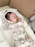 ergobag新生嬰兒防驚跳睡袋夏季雞翅寶寶投降式襁褓神器四季通用 初生升級款 夏季天絲 蒲公英故事 M碼（建議10-16斤） 曬單實拍圖