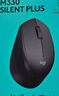羅技（Logitech）M330 靜音鼠標 無(wú)線(xiàn)鼠標 辦公鼠標 右手鼠標 帶無(wú)線(xiàn)微型接收器 黑色 曬單實(shí)拍圖