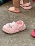 牧童兒童拖鞋夏男寶寶洞洞鞋軟底女童卡通洗澡嬰幼兒家居鞋萌兔粉150 曬單實(shí)拍圖