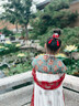 羅蒙兒童漢服中秋季女童唐裝中國風(fēng)女孩古裝畢業(yè)演出服 敦煌橘 120 曬單實(shí)拍圖