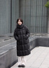 高梵黑金鵝絨服女王5.0六格長(zhǎng)款2025新款女士泡芙羽絨服高端加厚外套 黑色 XS 曬單實(shí)拍圖