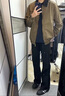 主意范（ZHUYIFAN）美式復古純棉伐木工裝褲男秋季鉚釘設計感褶皺傘兵褲子闊腿直筒褲 黑色 L 曬單實(shí)拍圖