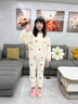 G.DUCKKIDS女童睡衣冬款2025新品兒童女孩珊瑚絨套裝大童秋冬法蘭絨家居服女 粉色愛(ài)心套裝 130 cm 曬單實(shí)拍圖
