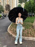 DEATKN德國全新加厚雨傘自動黑膠晴雨兩用傘雙人防曬男女太陽傘紫外線 2000+級傘面黑膠防曬 梧桐杏 新10骨分叉3+1抗風(fēng)結(jié)構(gòu)  霧面蝕刻手柄 曬單實拍圖