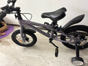 鳳凰（Phoenix）兒童自行車青少年3-4-6-8-10-12-15歲中大童學(xué)生山地車腳踏車單車 烏梅子輻條輪98裝-輔助輪+單支撐 14寸(適合95-110cm) 曬單實拍圖