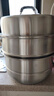 康巴赫304不銹鋼三層蒸鍋蒸籠復底湯蒸鍋多功能防燙鍋具32cm燃氣灶通用 曬單實拍圖