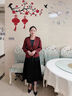 緹米媗喜婆婆婚宴裝2025新款中年媽媽裝秋裝結婚禮服兩件套連衣裙女十一 紅色8508（兩件套連衣裙）主 5XL 建議穿140-155斤 曬單實(shí)拍圖