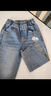 真維斯女童褲子春秋2026年新款兒童牛仔褲女孩寬松長(cháng)褲中大童百搭休閑褲 曬單實(shí)拍圖