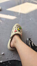 名創(chuàng)優(yōu)品（MINISO）洞洞鞋男女夏季外穿沙灘涼鞋防滑厚底踩屎感包頭涼拖鞋白色38-39 曬單實(shí)拍圖