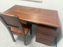南辰家金絲檀木實(shí)木書(shū)桌子家用簡(jiǎn)約小戶(hù)型學(xué)習辦公桌簡(jiǎn)易臺式電腦寫(xiě)字桌 書(shū)桌+書(shū)桌椅 曬單實(shí)拍圖