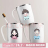  304不銹鋼漱口杯一家三口四口刷牙杯親子牙刷杯兒童洗漱杯牙缸杯 曬單實(shí)拍圖