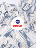 NASA GOOD短袖襯衫男夏季潮牌韓版涂鴉字母休閑寬松七分袖襯衣 白3XL 曬單實拍圖