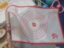 展藝鉑金硅膠揉面墊套裝 60*40揉面墊+搟面杖+切面刀搟面皮中秋月餅 曬單實(shí)拍圖