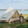 牧高笛（MOBIGARDEN）帳篷 戶(hù)外露營(yíng)蒙古包大空間營(yíng)地棉布帳篷紀元240科技棉 象牙白/帳篷+地席套餐 曬單實(shí)拍圖