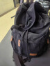 酷奇袋鼠（KUQIDAISHU）帆布雙肩包男2024七夕復古男女戶(hù)外旅游旅行電腦背包 升級充電版灰黑色 曬單實(shí)拍圖