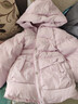 巴拉巴拉童裝兒童面包羽絨服女大童冬裝甜美肌理連帽外套 粉紅60006-白鴨絨 150 cm(充絨量151g） 曬單實(shí)拍圖