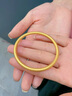 中國黃金（CHINA GOLD）古法素圈黃金手鐲女足金999金鐲子生日七夕情人節(jié)禮物送女友老婆 周年紀念禮盒包裝【無產(chǎn)品勿單拍】 曬單實拍圖