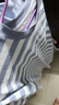 蕉內（Bananain）王一博同款305H純棉睡衣男女士100%棉情侶家居服短袖短褲套裝夏季 【短褲款條紋-女】蘇霧藍橫條紋 L 曬單實(shí)拍圖