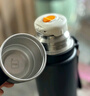 蘇泊爾（SUPOR）保溫杯大容量不銹鋼316L車(chē)載水壺戶(hù)外保溫杯商務(wù)高檔泡茶杯 曜石黑1000ml【316L+自帶茶杯】 曬單實(shí)拍圖