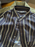 杰帝梵（J.D.V）男裝商場(chǎng)同款春季新品立領(lǐng)疊色條紋通勤長(cháng)袖休閑襯衫襯衣SIC2523 藍白條 M 175/96B 曬單實(shí)拍圖