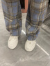 回力女鞋2025冬季加絨新款厚底小白鞋保暖二棉鞋子百搭休閑板鞋女 白色加絨【6cm超輕厚底】 36 曬單實(shí)拍圖