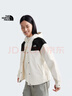 The North Face北面沖鋒衣女戶外防風(fēng)單層夾克7QSI 米白色/ROU M 曬單實(shí)拍圖