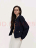 歐時(shí)力（OCHIRLY）  澳進(jìn)口美麗諾羊毛呢小香風(fēng)短外套2025秋季新 藏青 S 曬單實(shí)拍圖