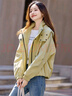 尚靜外套女2025秋季新款小個(gè)子短款連帽防風(fēng)衣寬松休閑夾克百搭上衣女 曬單實(shí)拍圖