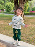 G.DUCKKIDS小黃鴨童裝兒童漢服男童春秋款中國(guó)風(fēng)寶寶唐裝帥氣女孩中秋演出服 國(guó)風(fēng)綠色 100 建議2-3歲【90-100cm】 曬單實(shí)拍圖