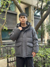 波司登（BOSIDENG）25新款極寒羽絨服男短款90鵝絨科技蓄熱連帽外套B250242301 【趨勢推薦】極地灰8270 XL 185/104A 體重約160-170斤 曬單實(shí)拍圖
