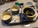 尚言坊青花汝窯手抓壺蓋碗功夫茶具茶杯高檔防燙家用旅行茶具套裝泡茶碗 曬單實(shí)拍圖