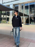 Calvin KleinJeans25秋季新款男士經(jīng)典字母運(yùn)動(dòng)ck半拉鏈立領(lǐng)寬松衛(wèi)衣4RD236G UB1-太空黑 M 曬單實(shí)拍圖