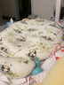 AILUKI日本寶寶斜坡枕嬰兒喂奶側躺哺乳墊新生兒0-1歲躺喂奶神器哺乳枕 【A類雙面款-可拆洗】小美熊貓帶 1x1x1號 曬單實拍圖