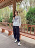 主意范胖子大碼休閑褲子男夏秋新款寬松大碼潮牌闊腿學(xué)生束腳運動褲子潮 A001-K1049黑色 4XL 195-210斤 曬單實拍圖