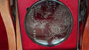 縱歡濰坊紅木嵌銀看盤(pán)擺件鑲銀絲濰坊文創(chuàng  )非遺特產(chǎn)紀念工藝精品高檔禮 龍鳳呈祥【直徑30，總高40cm】 曬單實(shí)拍圖